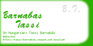 barnabas tassi business card