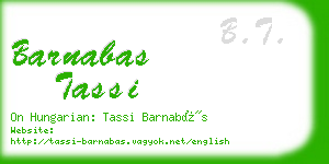 barnabas tassi business card